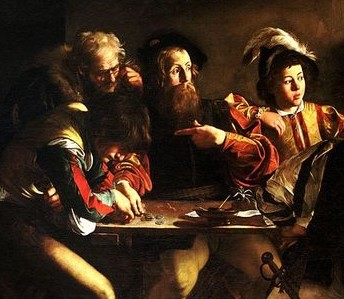 Detail from The Calling of Saint Matthew by Caravaggio (1599)