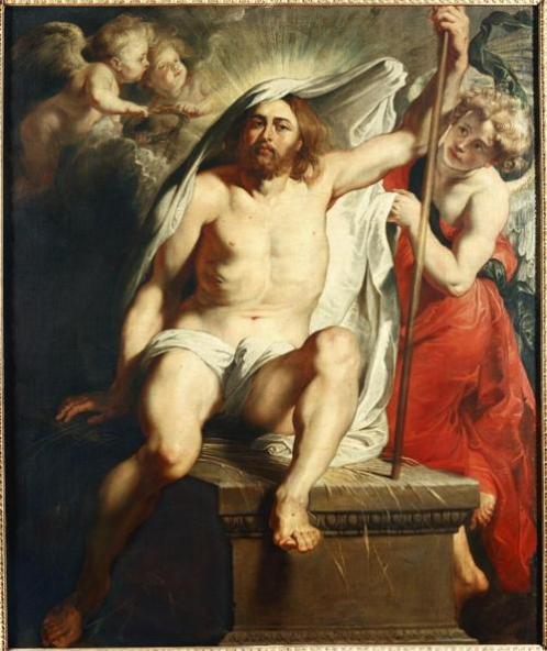 Resurrected Christ Triumphant, Peter Paul Rubens, c. 1616, oil on canvas. Galleria Palatina, Palazzo Pitti, Florence